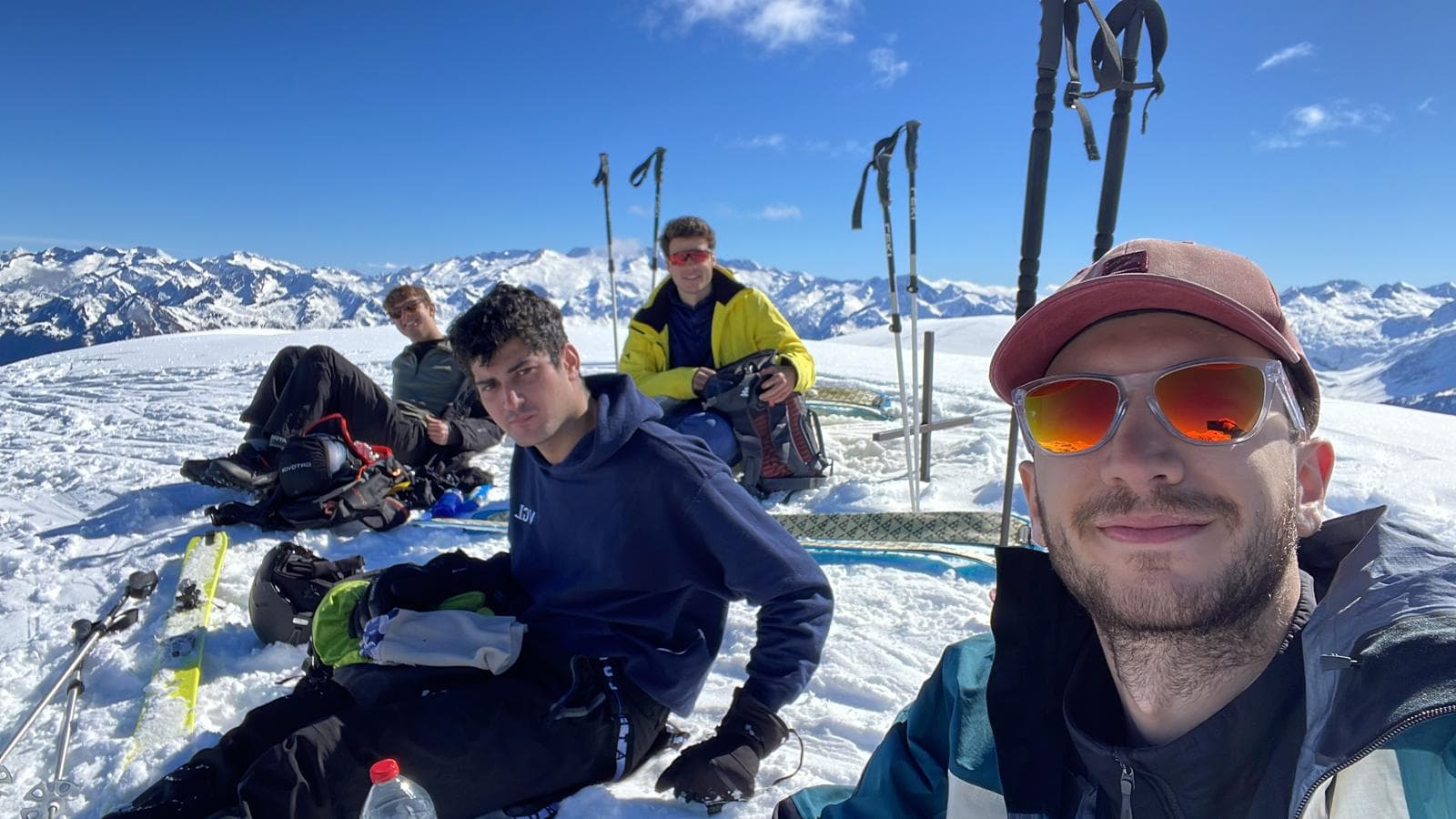 Momento del viaje en la nieve